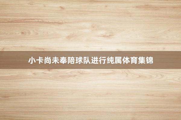 小卡尚未奉陪球队进行纯属体育集锦