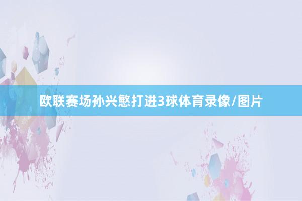 欧联赛场孙兴慜打进3球体育录像/图片